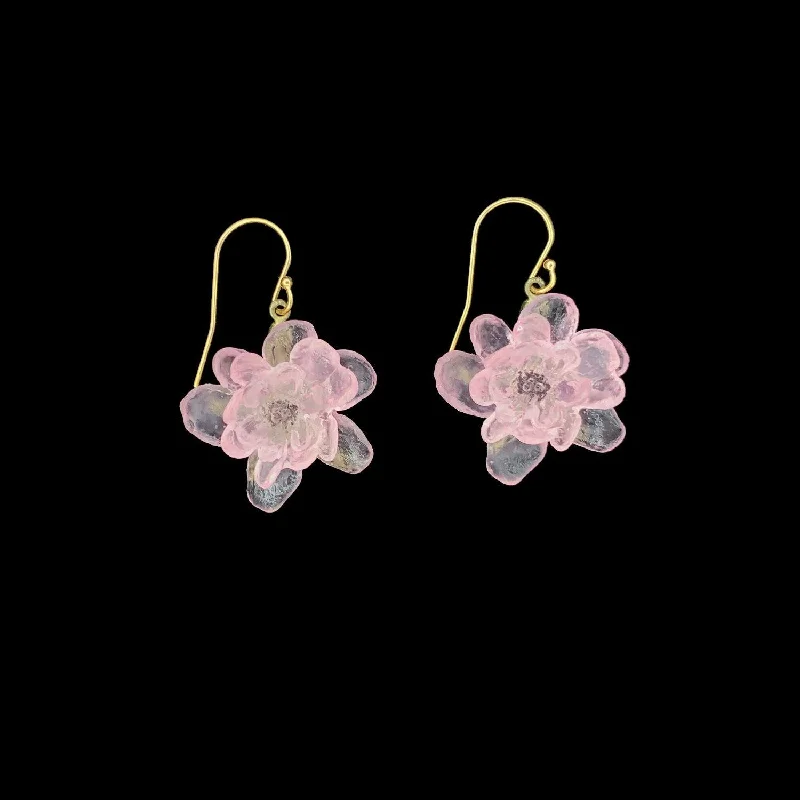 ladies-minimalist-chandelier-earrings-Blushing Rose Earrings - Wire