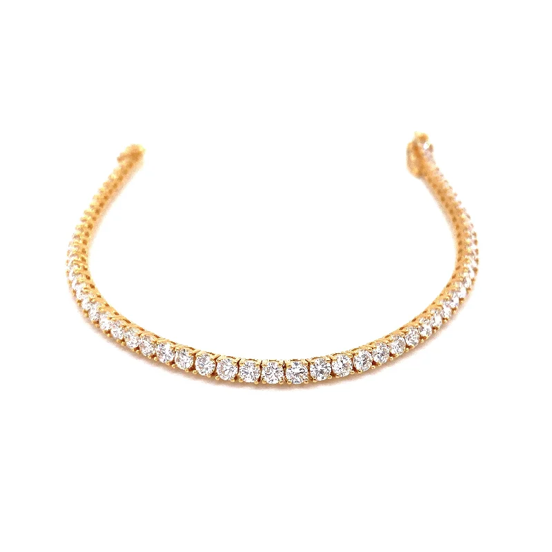 Ladies bracelets luxe craftsmanship -18K Yellow Gold Diamond Tennis Bracelet