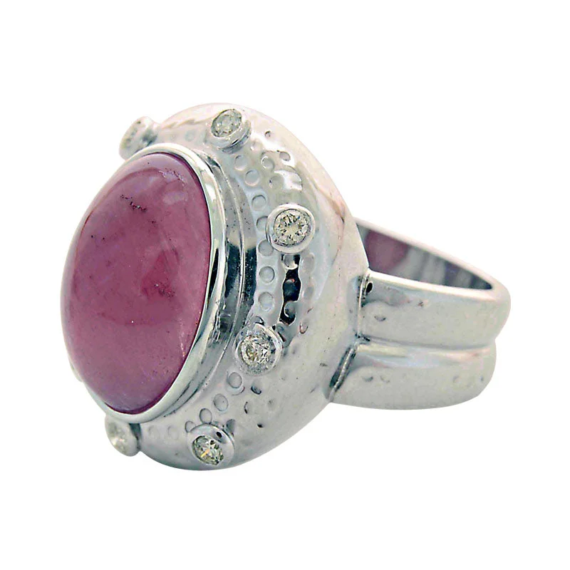 ladies-marquise-cut-rose-gold-rings-Ring- Rubellite And Diamond (60KS)