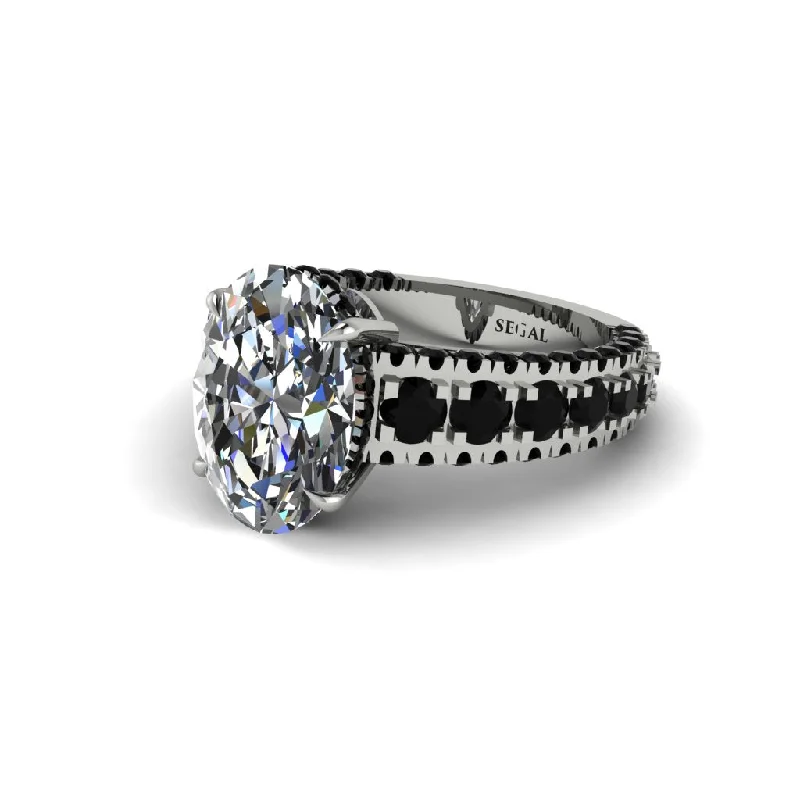 engagement-marquise-cut-gold-rings-4ct Oval Cut Diamond Pave Engagement Ring - Selah No. 33