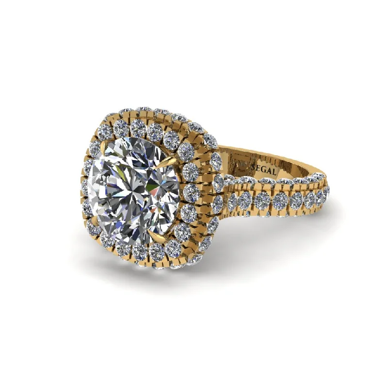 engagement-marquise-cut-gold-rings-Diamond Pave Double Halo Engagement Ring - Eve No. 1