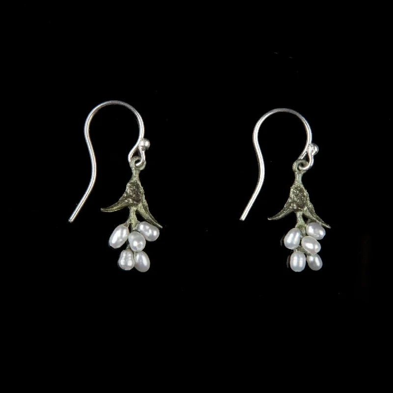 ladies-moon-french-wire-earrings-Sweet Basil Earrings - Pearl Drop