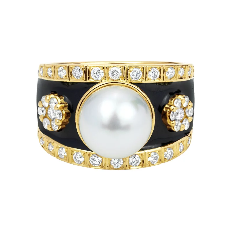 ladies-elegant-pearl-rings-Ring - South Sea Pearl And Diamond (2323F)