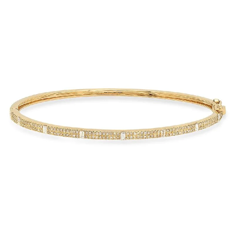 Ladies bracelets for workshop vibes -ROYAL DIAMOND HINGE BRACELET, GOLD