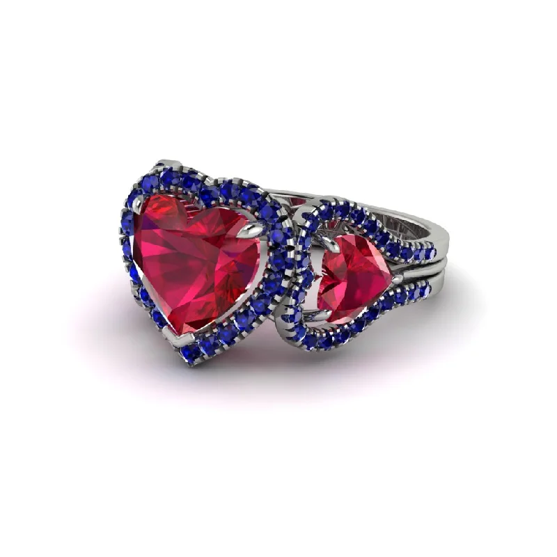 engagement-modern-diamond-rings-Ruby Eternal Heartbeat Engagement Ring - Aylin No. 72