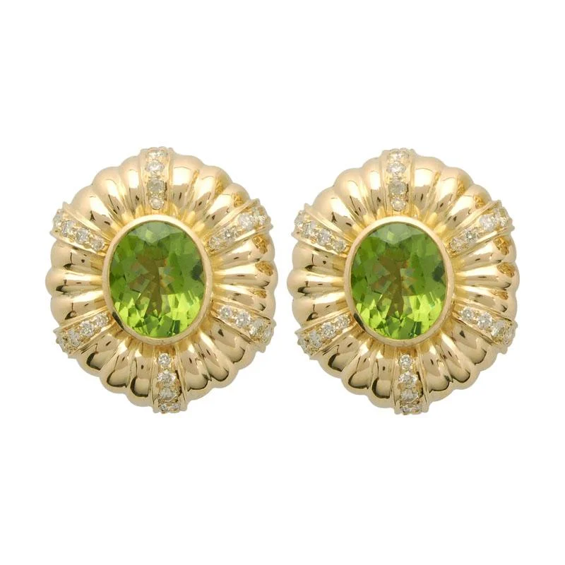 ladies-statement-hoop-earrings-Earrings-Peridot and Diamond  (1193I)