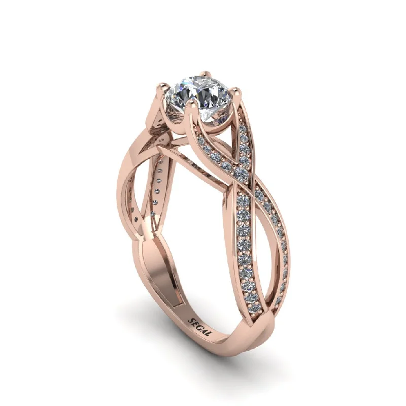 engagement-heart-cathedral-rings-Diamond Eternal Twist Engagement Ring - Maisie No. 2