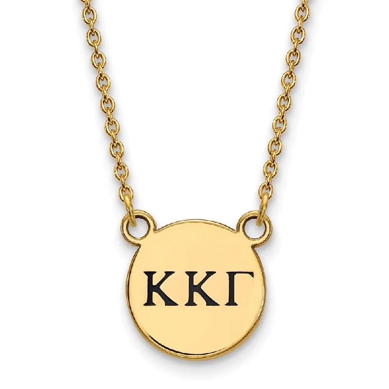 Ladies necklaces with teal amazonite -14K Plated Silver Kappa Kappa Gamma Sm Enamel Greek Letters Necklace