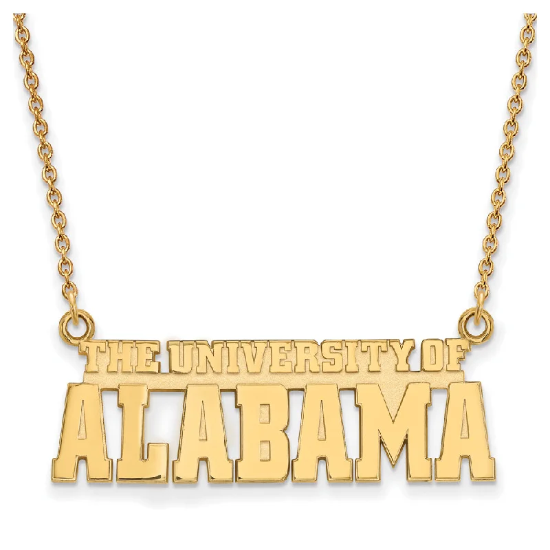 Ladies necklaces for storytellers -10k Yellow Gold U. of Alabama Small Necklace