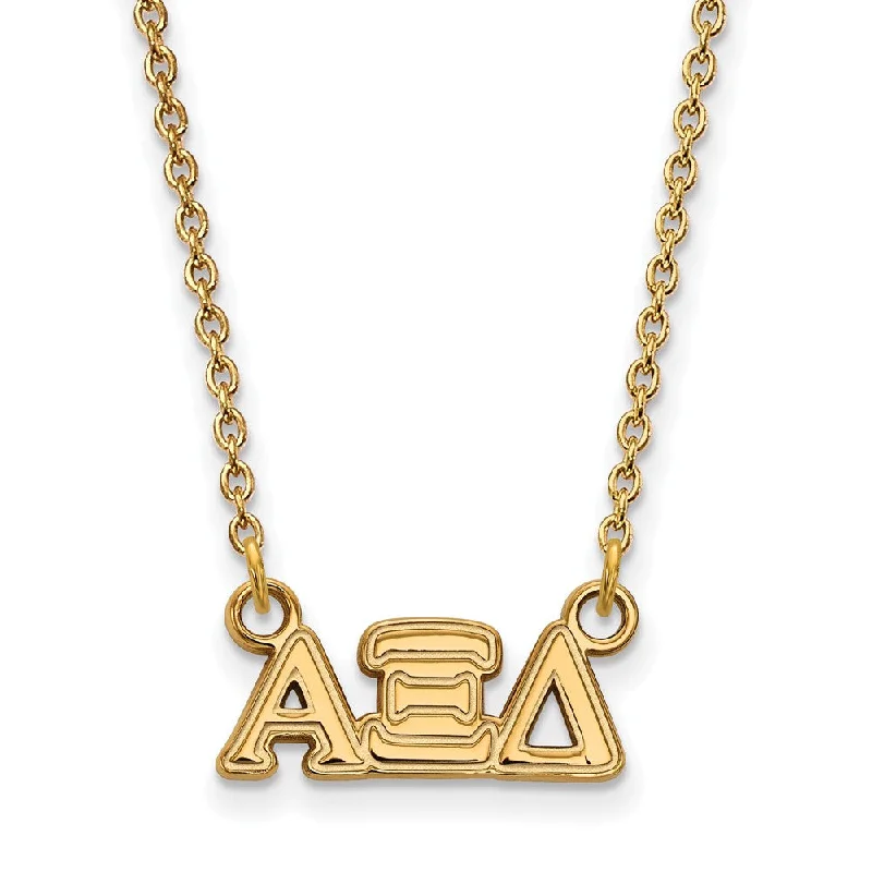 Ladies necklaces for young dreamers -14K Plated Silver Alpha Xi Delta XS (Tiny) Greek Letters Necklace