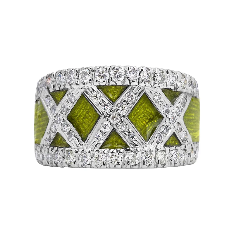 ladies-affordable-emerald-rings-Ring - Diamond (enamel)