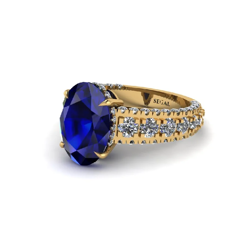 engagement-wedding-halo-rings-4ct Oval Cut Sapphire Pave Engagement Ring - Selah No. 13