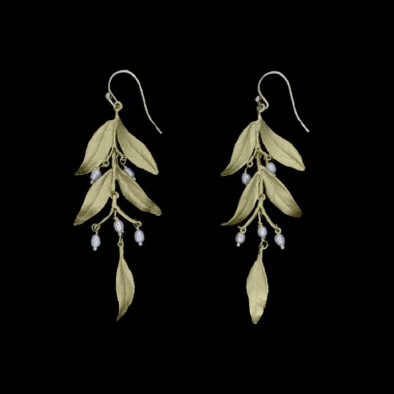 ladies-post-silver-earrings-Tapestry Earrings - Statement Wire