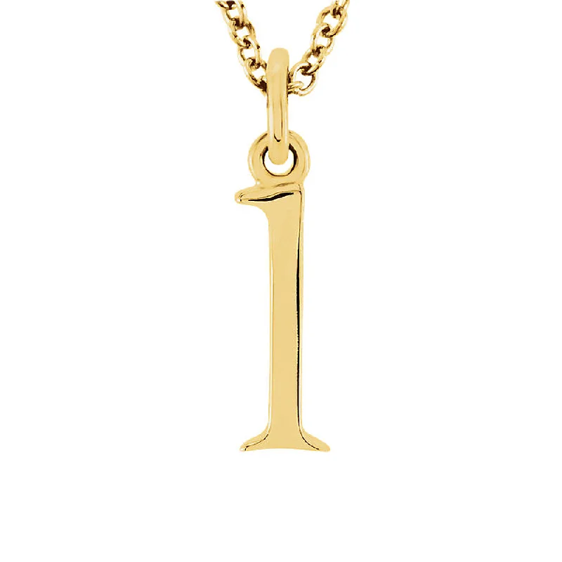 Ladies necklaces cute flair -The Abbey Lower Case Initial 'l' Necklace in 14k Yellow Gold, 16 Inch