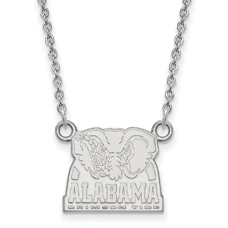 Ladies necklaces crafted beauty -14k White Gold U of Alabama Sm Crimson Tide Pendant Necklace