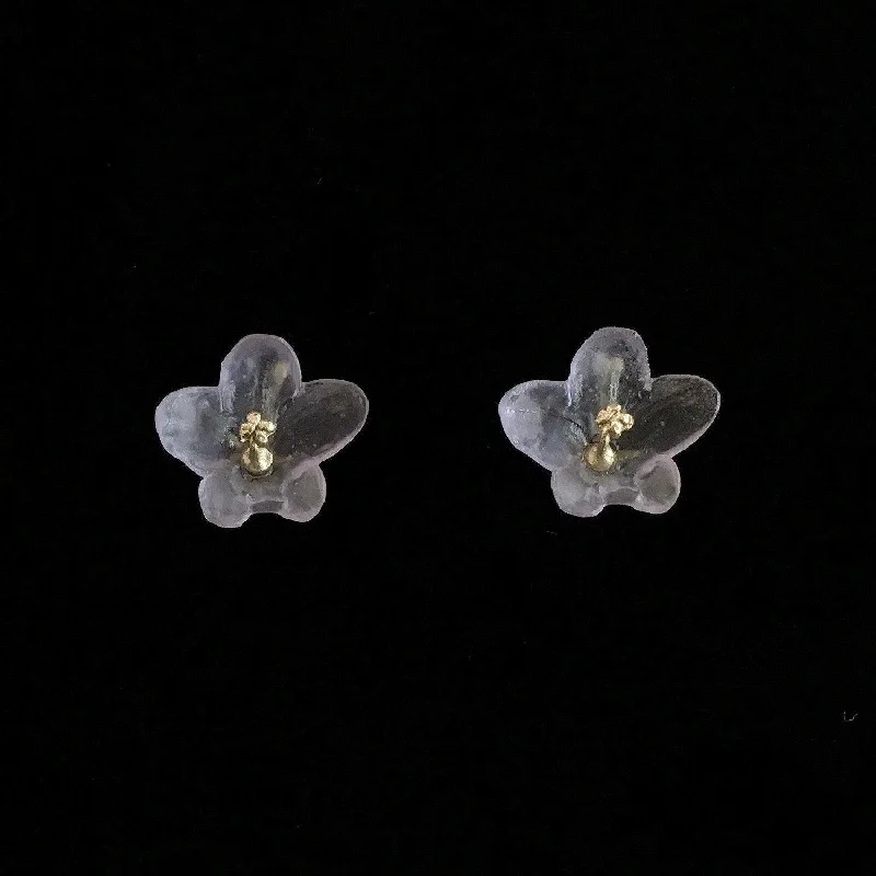 ladies-bar-crystal-earrings-African Violet Earring - Post