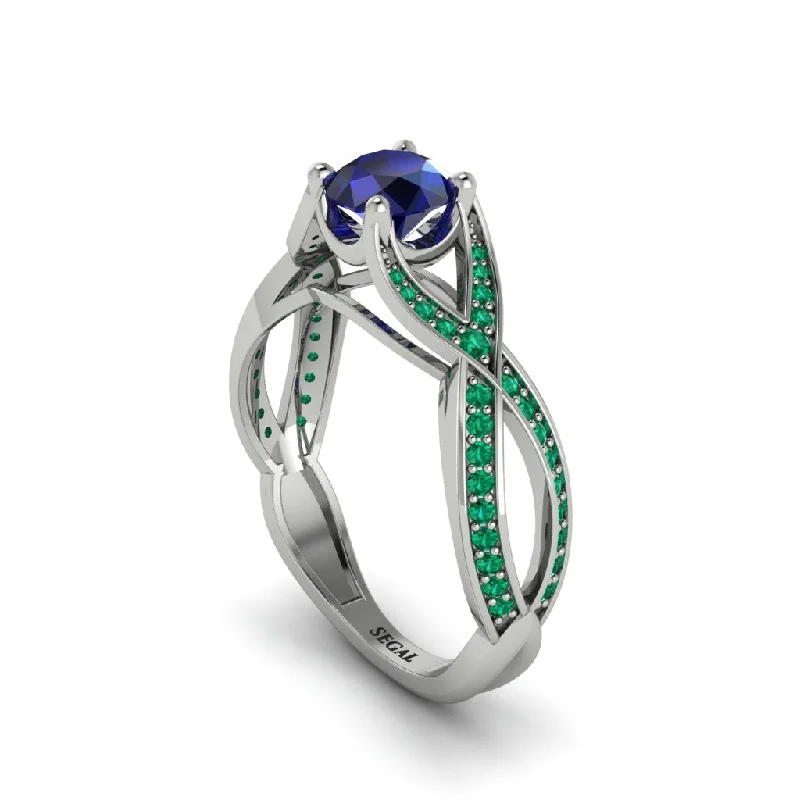 engagement-custom-sapphire-rings-Sapphire Eternal Twist Engagement Ring - Maisie No. 30