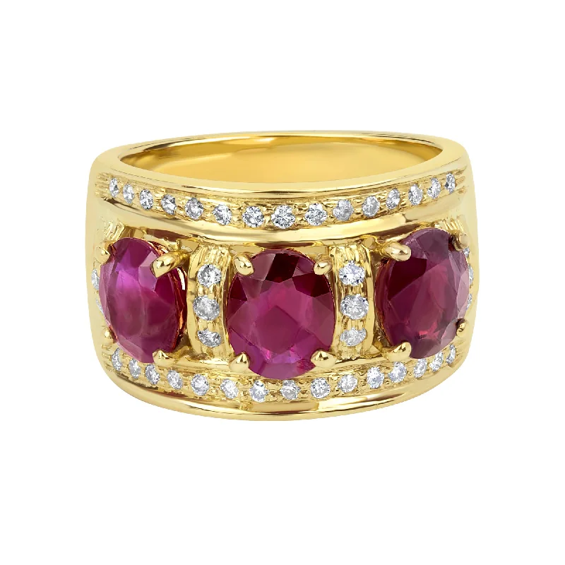 ladies-diamond-filigree-rings-Repair - Ring - Ruby and Diamond (2238B)