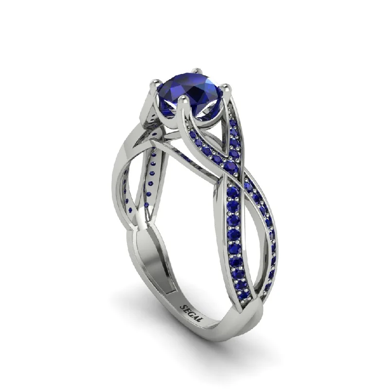 engagement-marquise-cut-sapphire-rings-Sapphire Eternal Twist Engagement Ring - Maisie No. 75