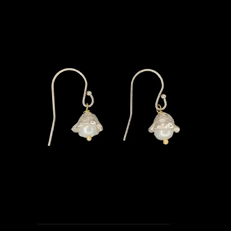 ladies-affordable-silver-earrings-Lily of the Valley Earrings - Single Flower