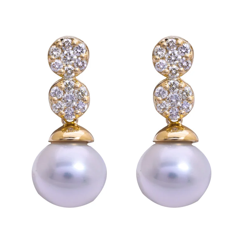 ladies-heart-drop-earrings-Earrings- South Sea Pearl and Diamond