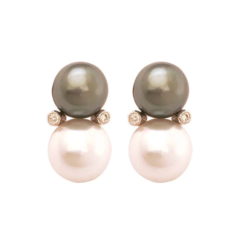 ladies-diamond-hook-earrings-EARRINGS- S.S. PEARL AND DIAMOND IN SILVER