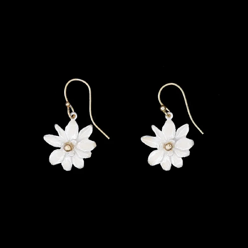 ladies-unique-bar-earrings-Magnolia Earrings -  Flower Wire