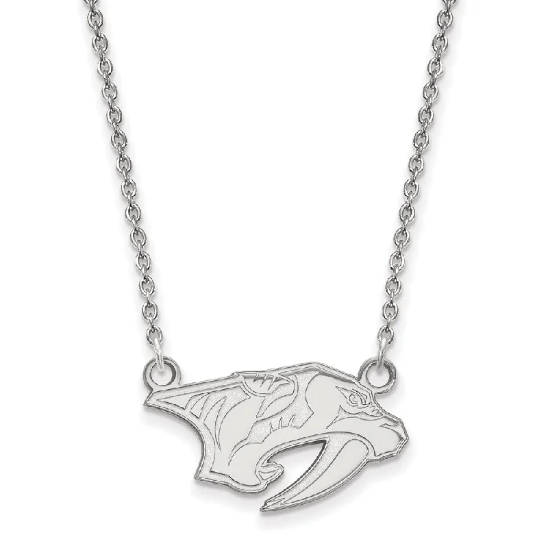 Ladies necklaces brilliant elegance -Sterling Silver NHL Nashville Predators Small Necklace, 18in