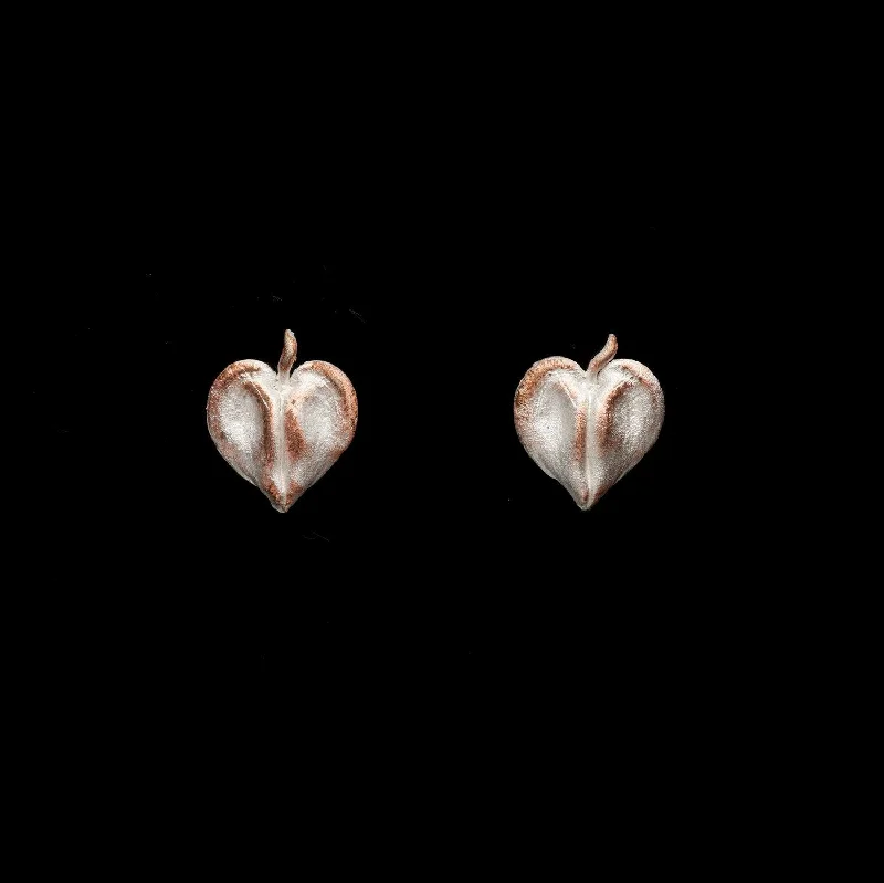 ladies-wedding-diamond-earrings-Bleeding Heart Earrings - Petite Post