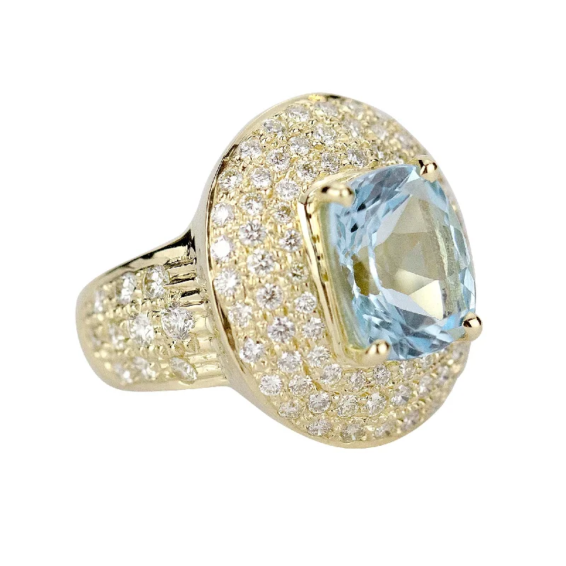 ladies-ruby-accent-rings-Ring - Blue Topaz And Diamond