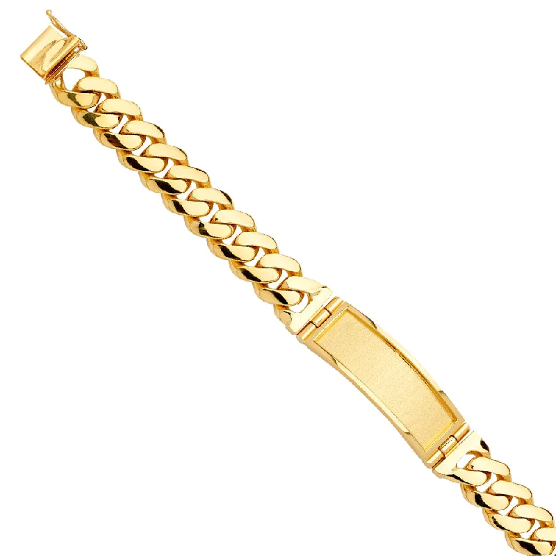 Ladies bracelets for wrist stacks -14K Cuban Link ID Bracelet