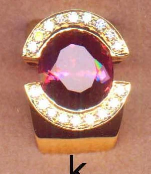 ladies-emerald-cut-rose-gold-rings-Repair - Ring - Rubellite and Diamond in 18K Gold (321K)