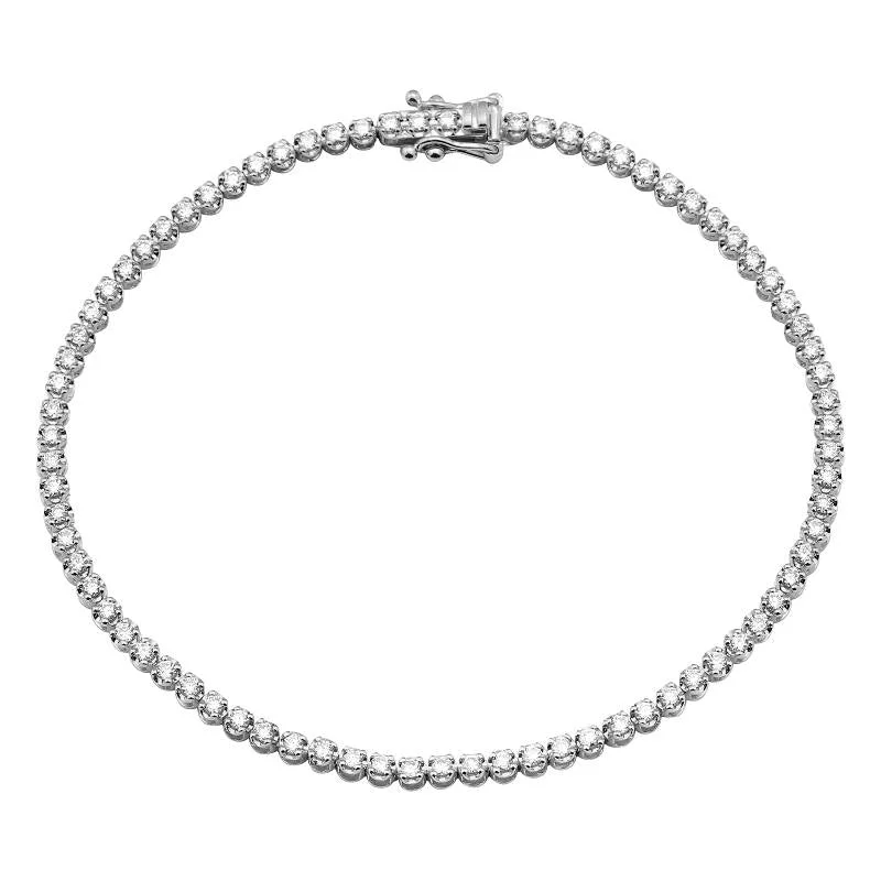 Ladies bracelets for tropical days -14K White Gold 1.00ct Diamond Tennis Bracelet