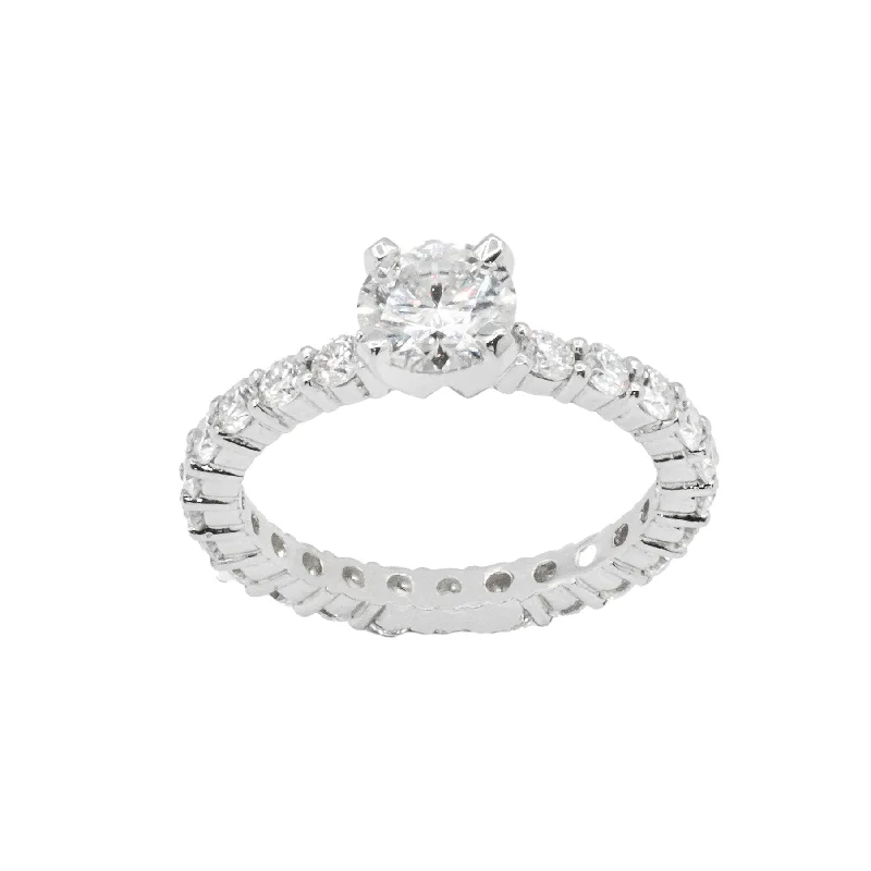 engagement-radiant-cut-white-gold-rings-14k White Gold Lab Diamond Engagement Ring 2.17 ctw