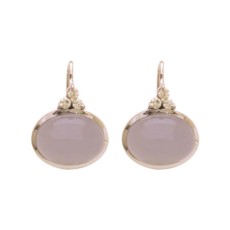 ladies-affordable-silver-earrings-EARRINGS- CHALCEDONY AND DIAMOND IN STERLING SILVER