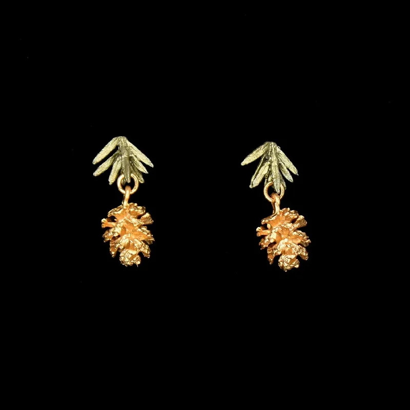 ladies-bohemian-french-wire-earrings-Pine Needle Earrings - Post