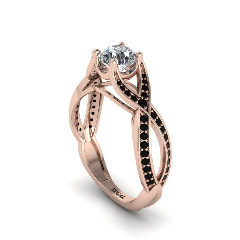 engagement-elegant-halo-rings-Diamond Eternal Twist Engagement Ring - Maisie No. 32