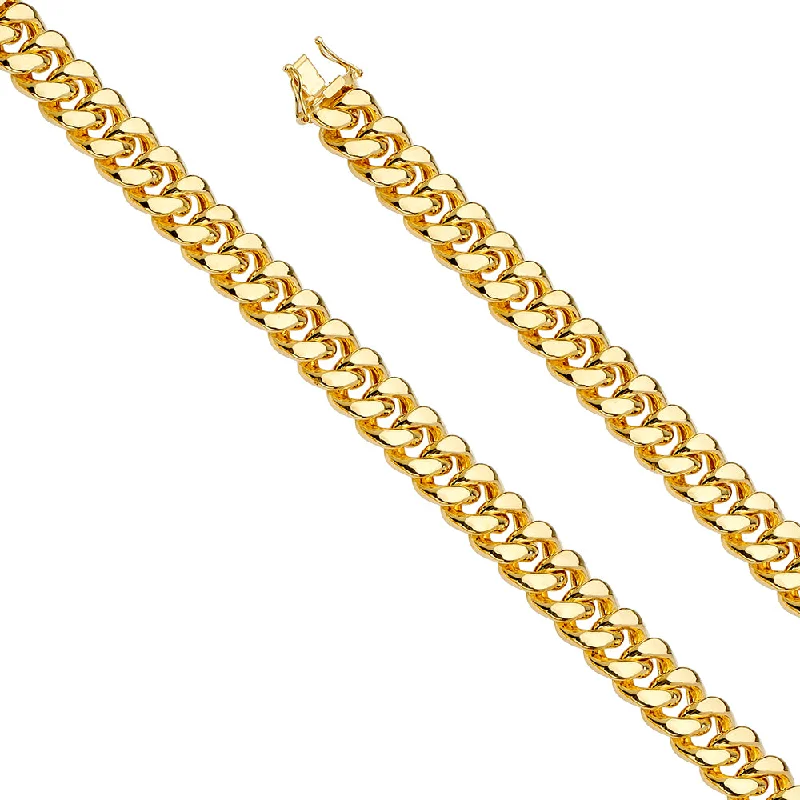 Ladies bracelets for youthful vibes -14K GOLD HOLLOW MIAMI CUBAN BRACELET