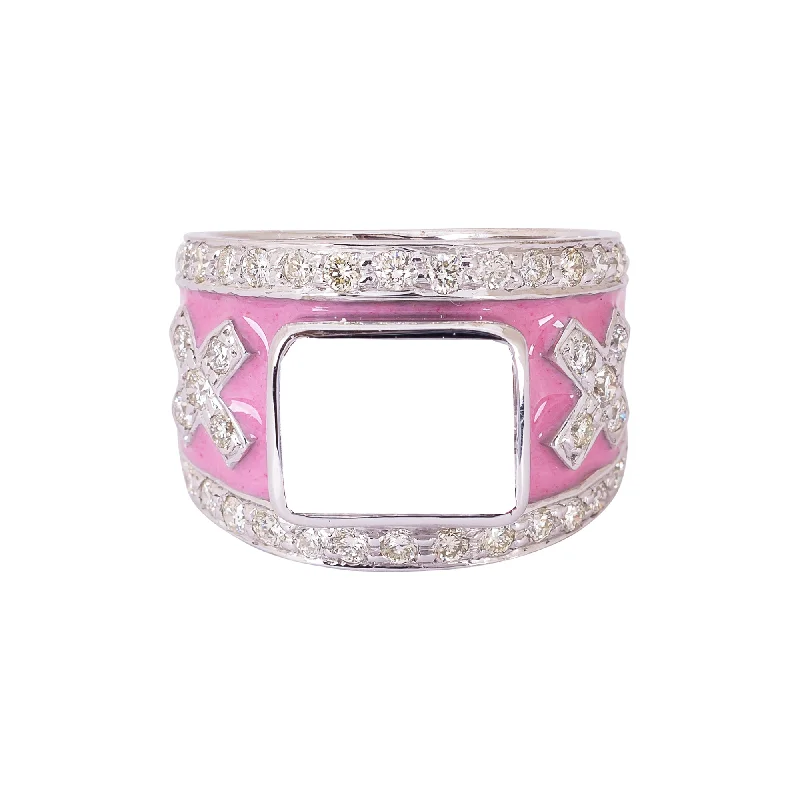 ladies-ruby-bypass-rings-Ring - Rubellite And Diamond (enamel)