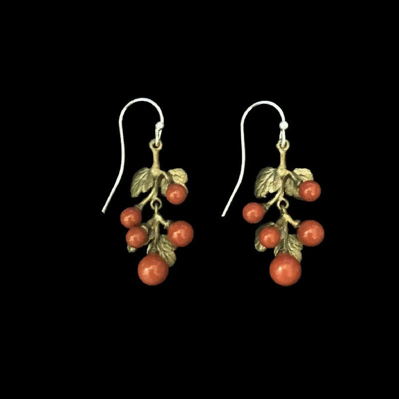 ladies-post-crystal-earrings-Gooseberry Earrings - Long Wire