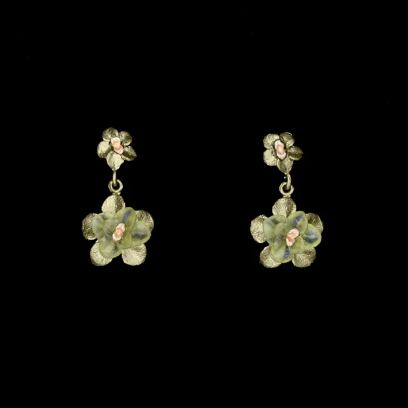 ladies-silver-flower-earrings-Desert Flower Earrings - Drop Post