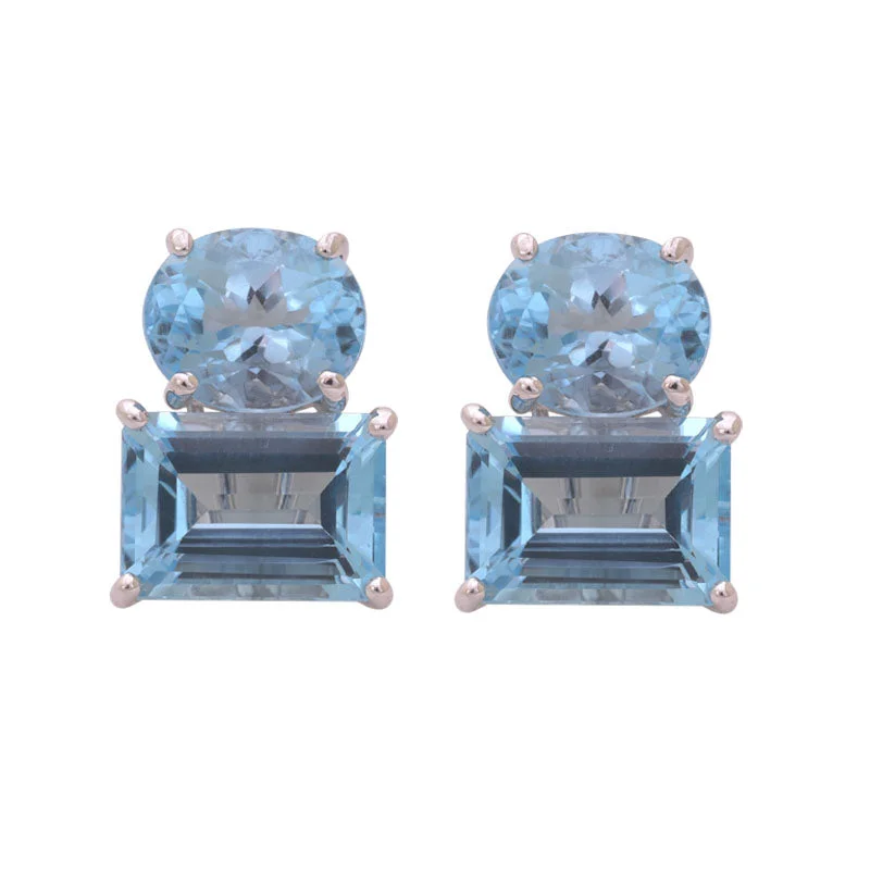 ladies-delicate-silver-earrings-EARRINGS- BLUE TOPAZ IN SILVER