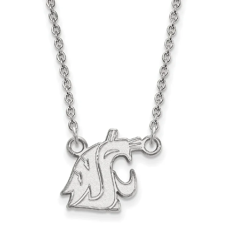 Ladies necklaces for reader vibes -10k White Gold Washington State Small Pendant Necklace