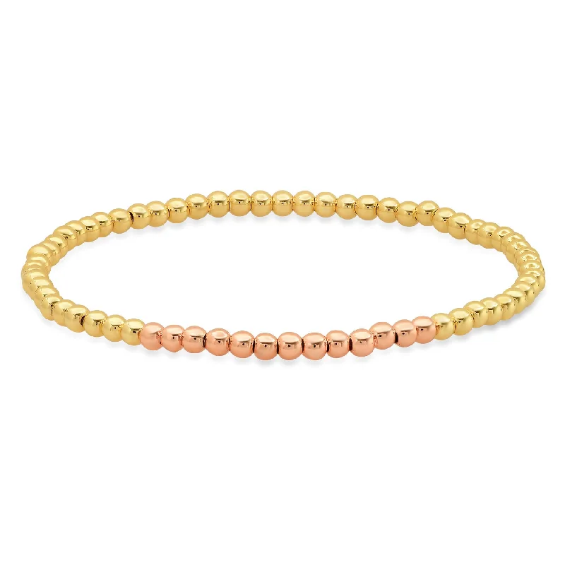 Ladies bracelets for lyric vibes -STRETCH BRACELET, GOLD & RG