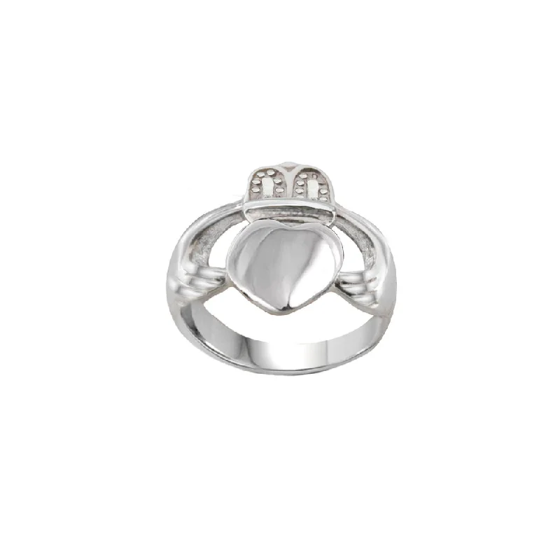 ladies-platinum-wide-band-rings-THE CLADDAGH RING (MENS)