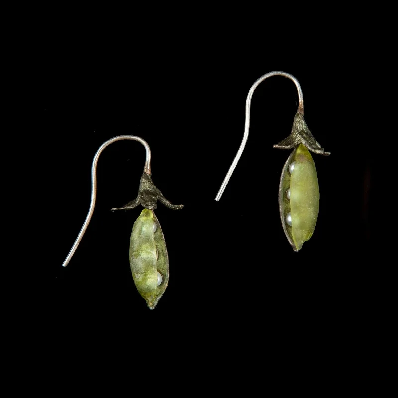 ladies-fashion-gold-earrings-Sweet Pea Earrings - Petite Drop