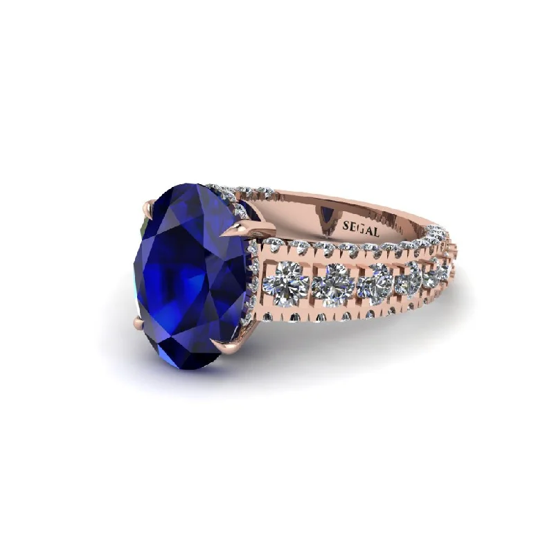 engagement-heart-wide-band-rings-4ct Oval Cut Sapphire Pave Engagement Ring - Selah No. 14