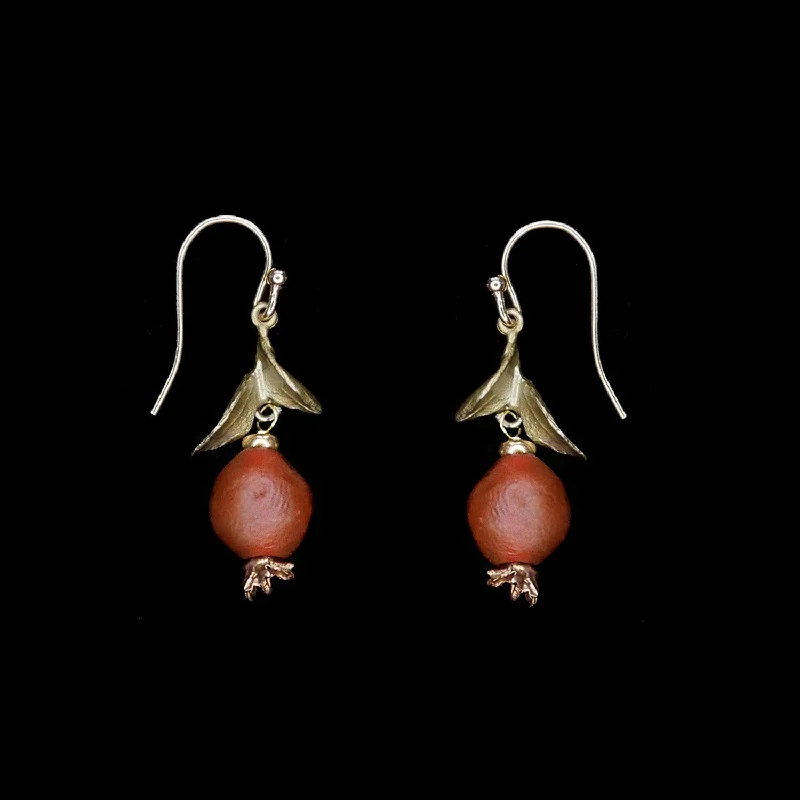 ladies-unique-diamond-earrings-Pomegranate Earrings - Wire