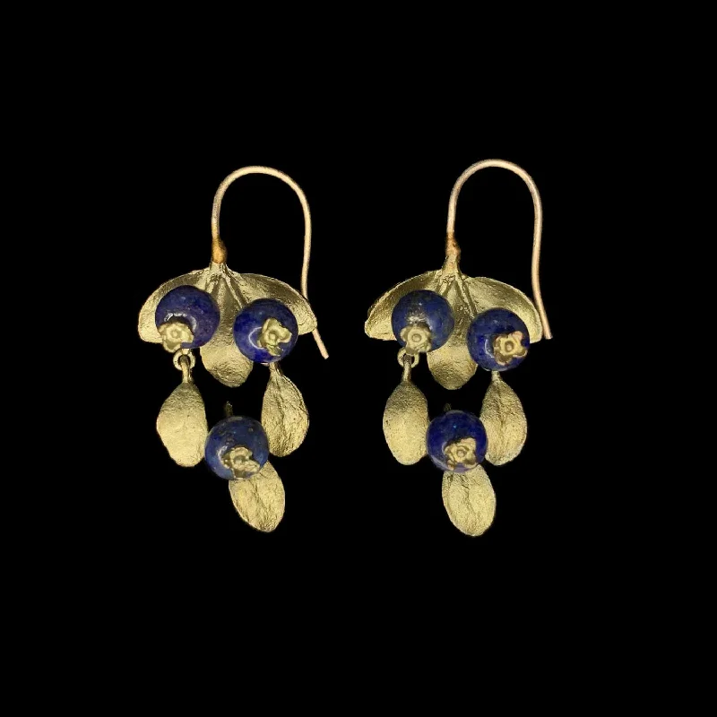 ladies-luxury-rose-gold-earrings-Blueberry Earrings - Wire