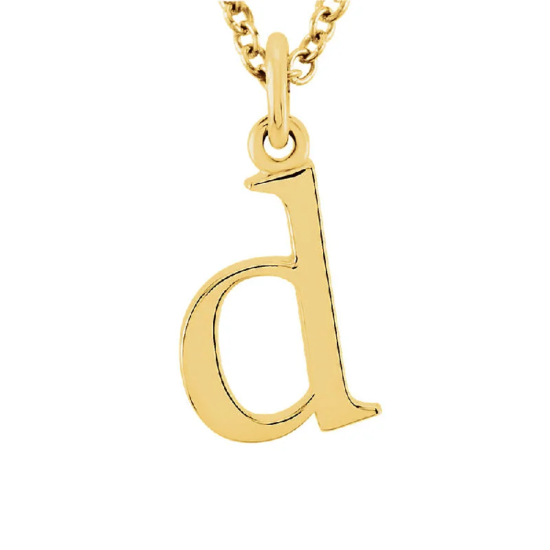 Ladies necklaces for game days -The Abbey Lower Case Initial 'd' Necklace in 14k Yellow Gold, 16 Inch